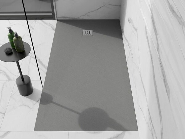 Mexen Stone+ kompozit téglalap alakú zuhanytálca 200 x 80 cm, szürke-beton - 44618020