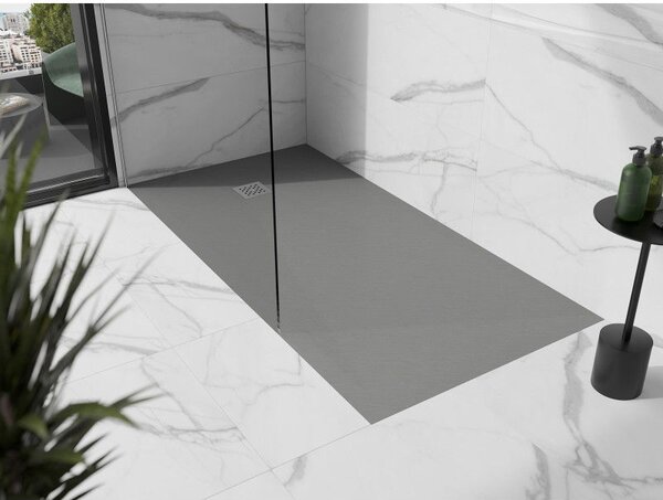 Mexen Stone+ kompozit téglalap alakú zuhanytálca 200 x 80 cm, szürke-beton - 44618020