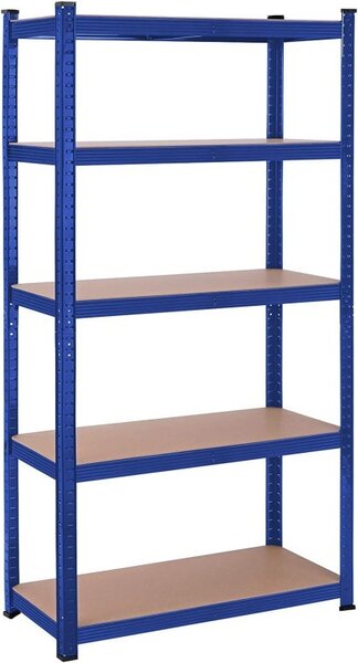 Polc 5 szintes, Songmics, 40 x 90 x 180 cm, kék, GLR040Q01