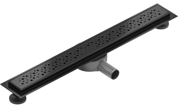 Mexen Flat 360°, rozsdamentes acél zuhanyfolyó, M12 modell 60 cm, fekete matt, 1721060-40