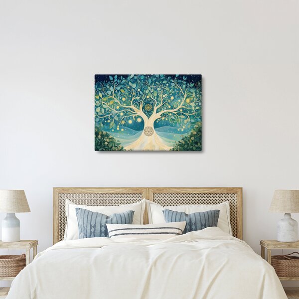 Kép – Mágikus fa spirálokkal (70x50 cm)