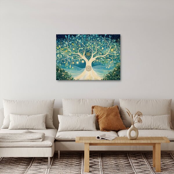 Kép – Mágikus fa spirálokkal (70x50 cm)