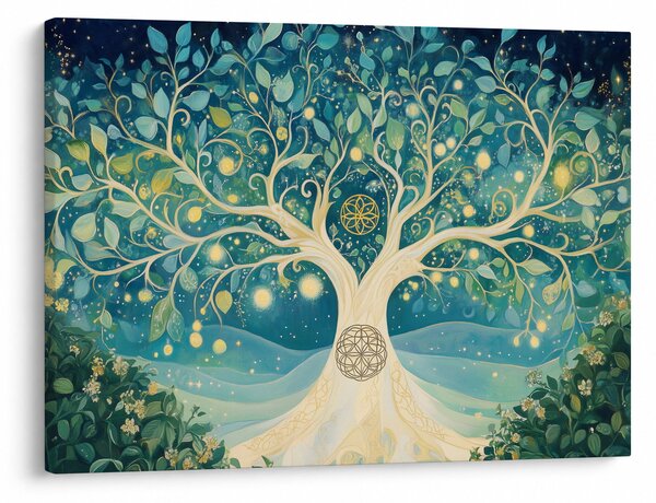 Kép – Mágikus fa spirálokkal (70x50 cm)