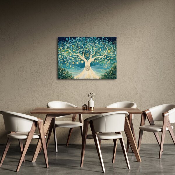 Kép – Mágikus fa spirálokkal (70x50 cm)