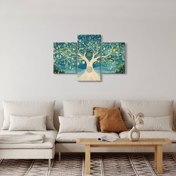 Kép – Mágikus fa spirálokkal (90x60 cm)