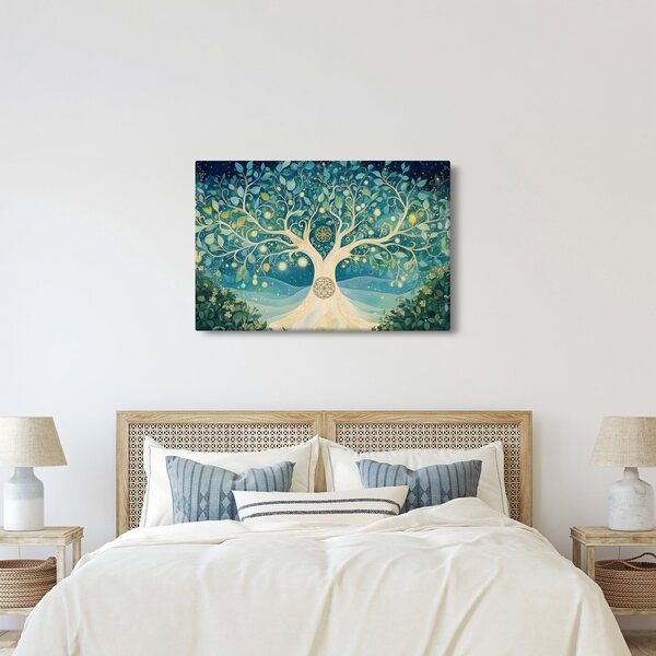 Kép – Mágikus fa spirálokkal (90x60 cm)