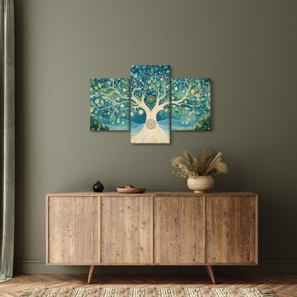Kép – Mágikus fa spirálokkal (90x60 cm)