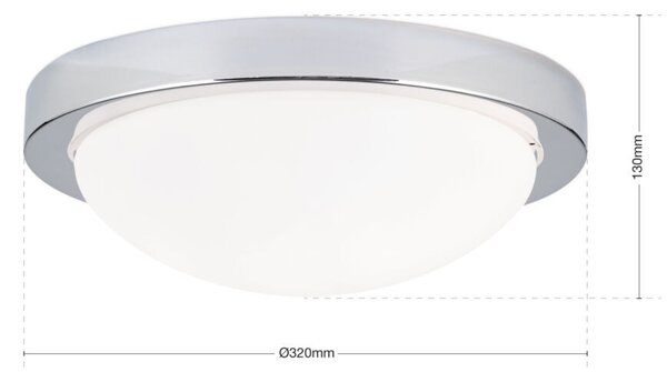 FATO modern fürdőszoba lámpa, króm 32cm
