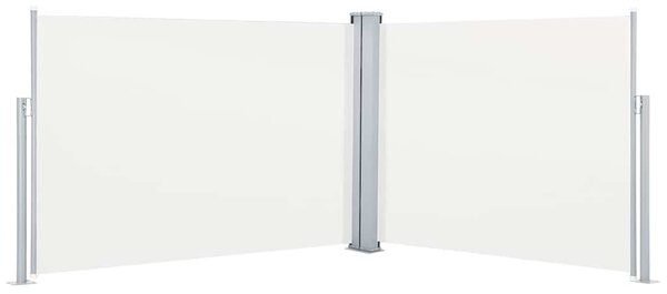 Krémszínű behúzható oldalsó napellenző 100 x 1000 cm