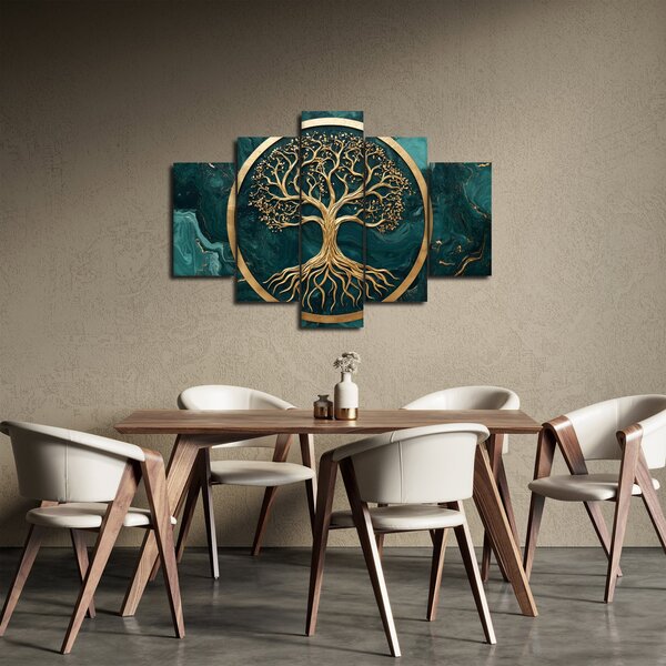 Kép – Márványban lévő arany életfa (150x105 cm)