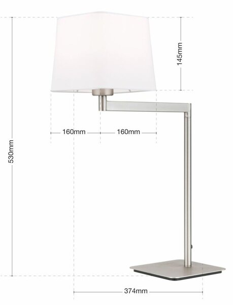 CARLTON modern asztali lámpa, satin