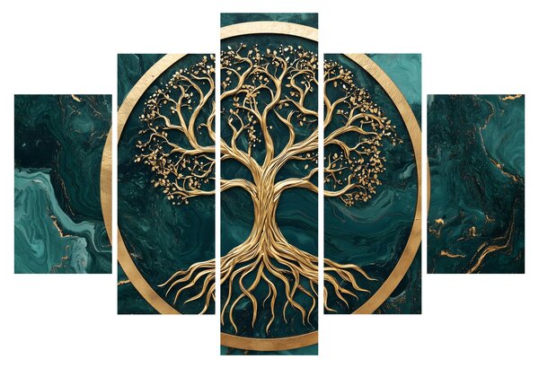 Kép – Márványban lévő arany életfa (150x105 cm)
