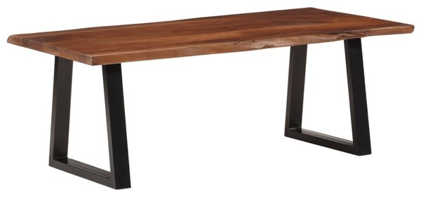 Mézbarna tömör akácfa dohányzóasztal 110 x 55 x 40 cm