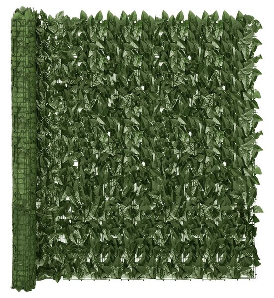 Sötétzöld leveles erkélyparaván 200 x 150 cm