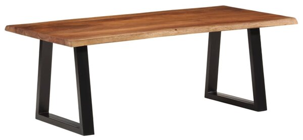 Mézbarna tömör akácfa dohányzóasztal 110 x 55 x 40 cm