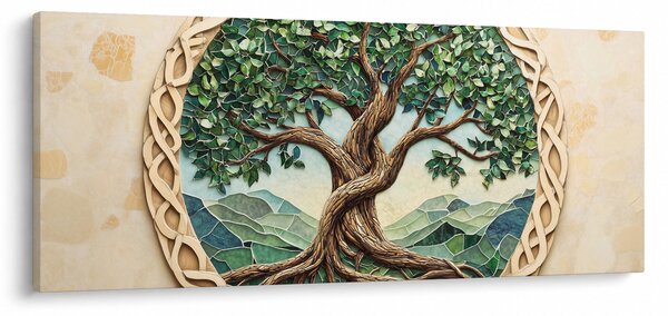 Kép – Fonott életfa (120x50 cm)