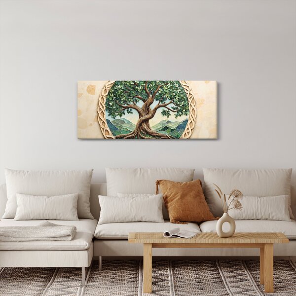 Kép – Fonott életfa (120x50 cm)