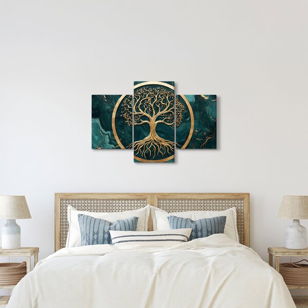Kép – Márványban lévő arany életfa (90x60 cm)