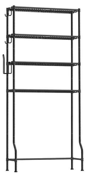 WC vagy mosógép fölé helyezhető polc, Songmics, fekete, 83x30x179 cm