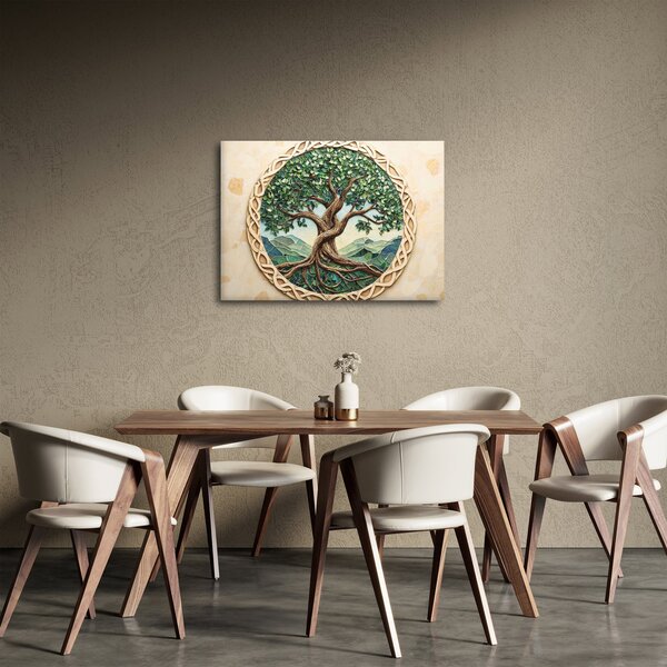 Kép – Fonott életfa (70x50 cm)
