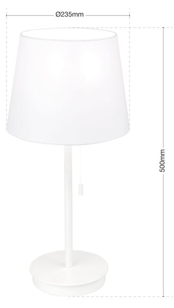 LUDWIG modern,éjjeli asztali lámpa, USB töltővel, fehér