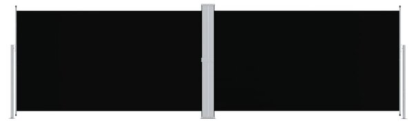 Fekete behúzható oldalsó napellenző 180 x 600 cm