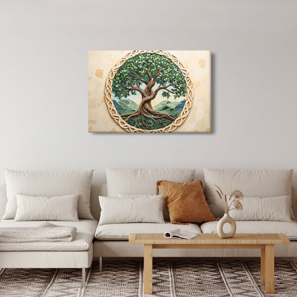 Kép – Fonott életfa (90x60 cm)