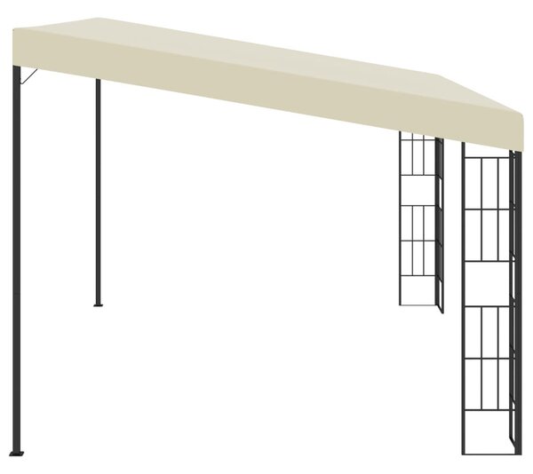 Krémszínű falra szerelhető szövetpavilon 3 x 4 m