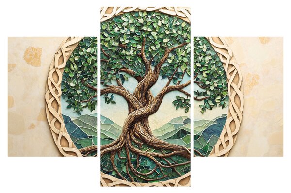 Kép – Fonott életfa (90x60 cm)