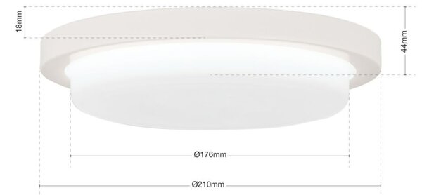LEROX modern LED mennyezeti lámpa, D.20cm, fehér
