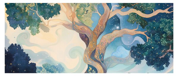 Kép – Kozmikus fa (120x50 cm)
