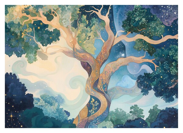 Kép – Kozmikus fa (70x50 cm)