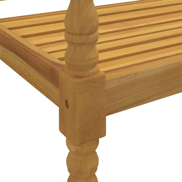 Tömör tíkfa Batavia pad krémszínű párnával 150 cm