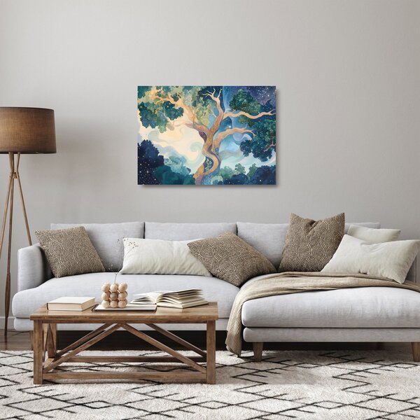 Üveg kép – Kozmikus fa (70x50 cm)