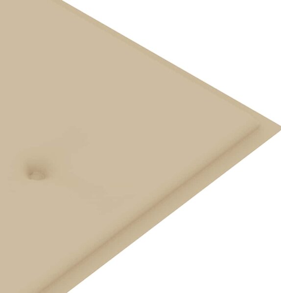3 személyes tömör eukaliptuszfa kerti pad párnával 150 cm