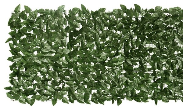 Sötétzöld leveles erkélyparaván 200 x 75 cm