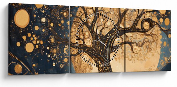 Kép – Szürrealista fa (órával) (90x30 cm)
