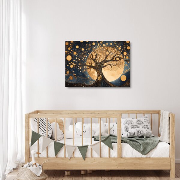 Üveg kép – Szürrealista fa (70x50 cm)