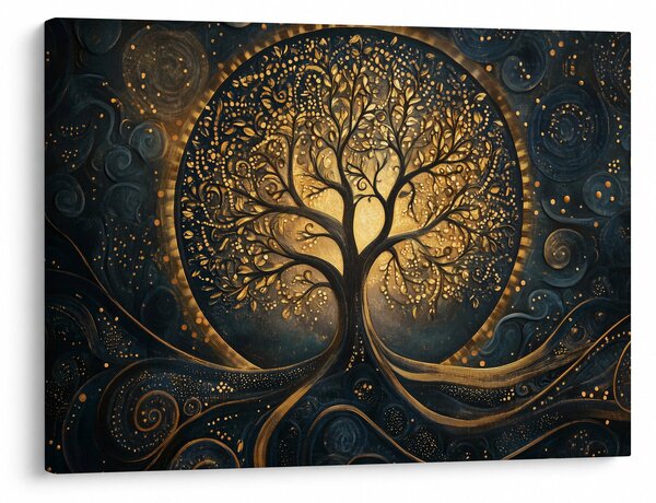 Kép – Arany aurájú fa (70x50 cm)