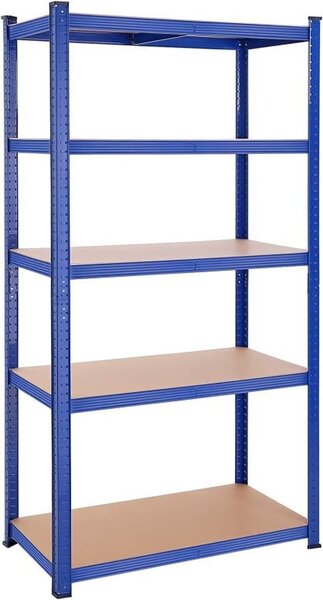 Polc, 5 polcos, Songmics, kék, GLR050E01, 50 x 100 x 200 cm