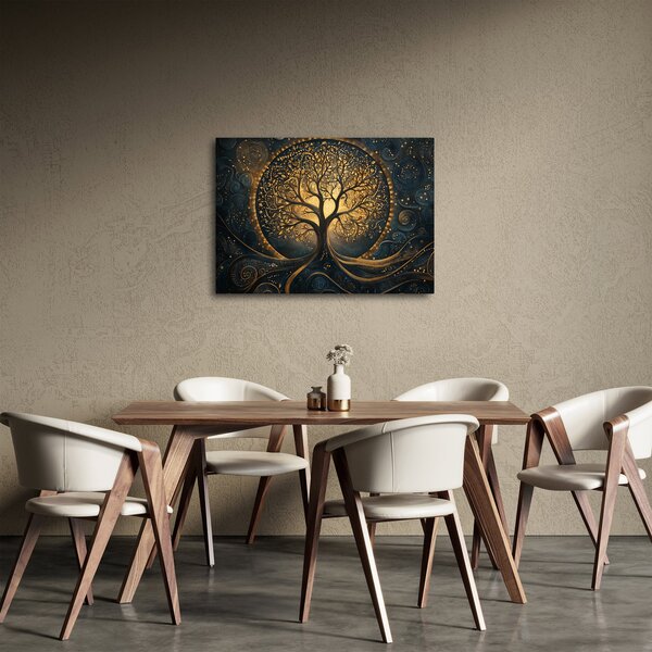 Kép – Arany aurájú fa (70x50 cm)