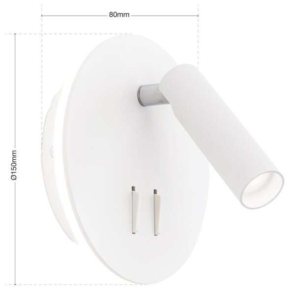 LENNY modern LED fali lámpa, fehér