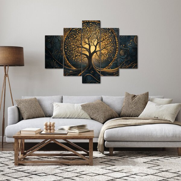 Kép – Arany aurájú fa (150x105 cm)