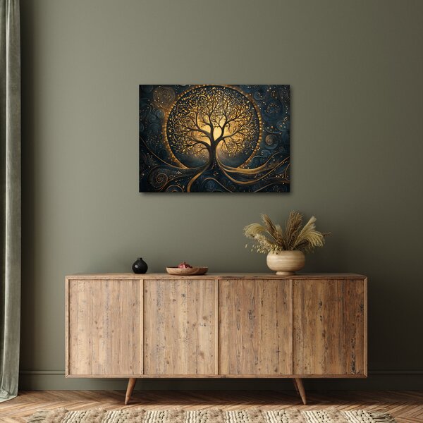 Kép – Arany aurájú fa (70x50 cm)