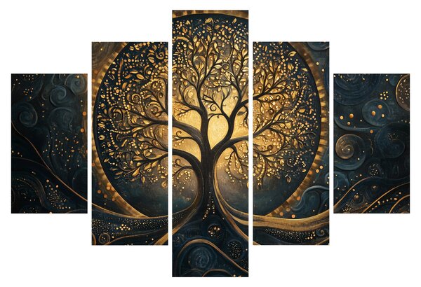Kép – Arany aurájú fa (150x105 cm)