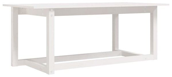 Fehér tömör fenyőfa dohányzóasztal 110 x 55 x 45 cm