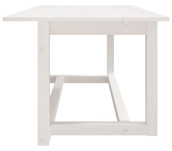 Fehér tömör fenyőfa dohányzóasztal 110 x 55 x 45 cm
