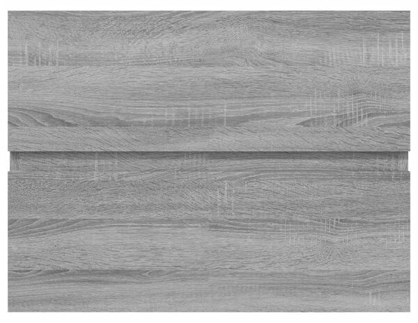 Szürke sonoma színű szerelt fa éjjeliszekrény 60x38,5x45 cm