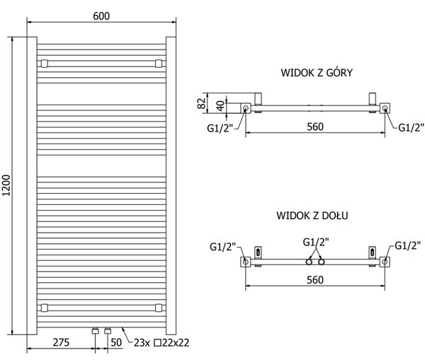 Mexen Pluton fűtőelem 1200 x 600 mm, 718 W, fekete, W106-1200-600-00-70