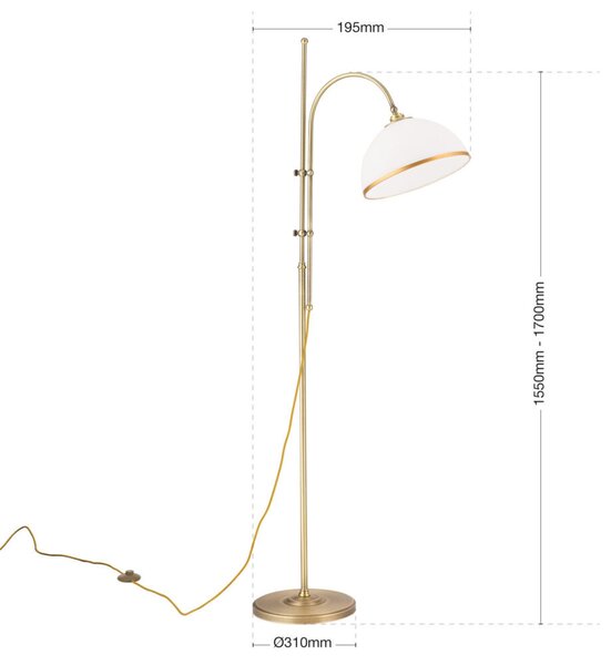 OLD LAMP klasszikus állólámpa patina színben